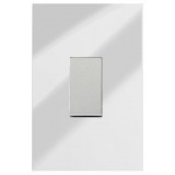 Conjunto Interruptor Paralelo Vertical 4x2 - RECTA Espelhada Gloss (Módulo Prata)